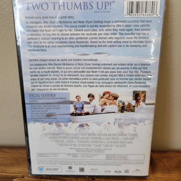 The Notebook DVD New in wrapping ⭐️$5 add on ⭐️ bundle and save! - Picture 2 of 4